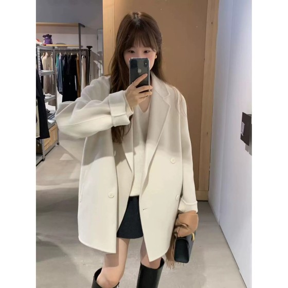 캐주얼 아이보리 데일리 양복 아우터